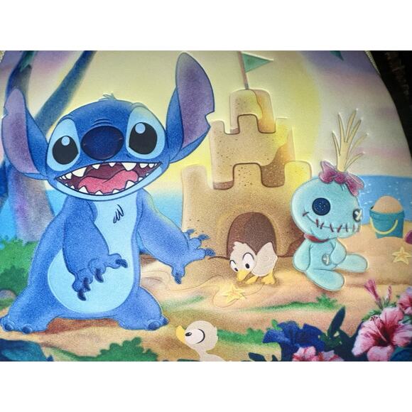 Loungefly Disney Lilo & Stitch Beach Scene Mini Backpack Wallet Set - Picture 8 of 11